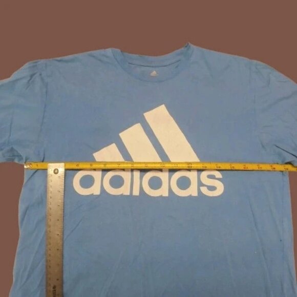 Adidas Logo Tee Golf Short Sleeve Cotton Shirt Mens Sz M Blue Style #ADVR2000 - Picture 11 of 14